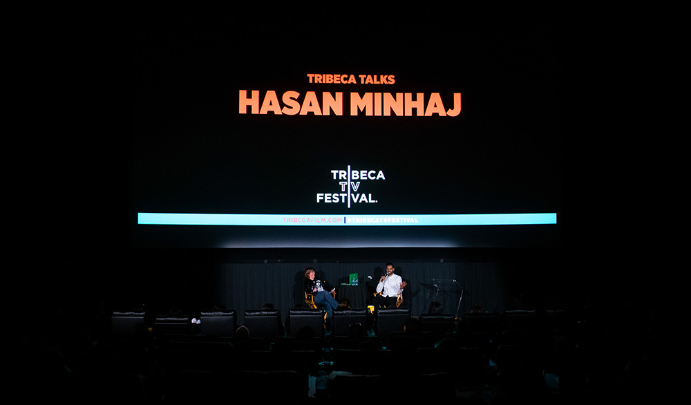 Hasan Minhaj in conversation at the Tribeca TV Fest